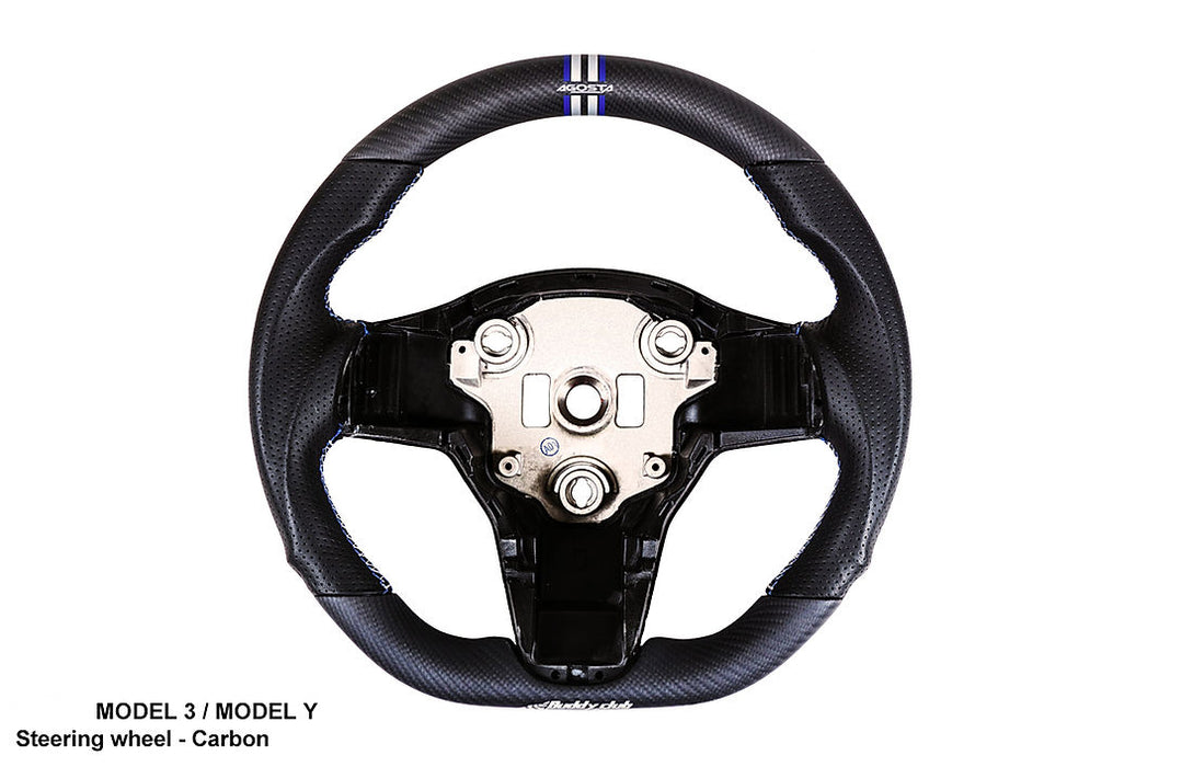 buddy Club Sport Steering Wheel Matt Dry Carbon for 2020-2021 Tesla Model Y