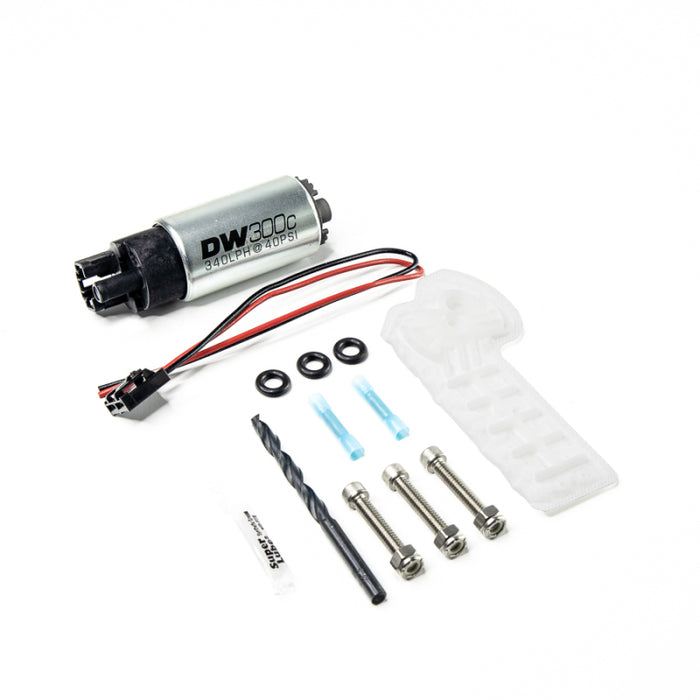 DeatschWerks DW300C 340Lph Compact Fuel Pump w/o clips w/9-1060 Instl kit for 15-19 Golf R 2.0L/15-18 Golf 1.8L/15-18 Golf GTI 2.0L