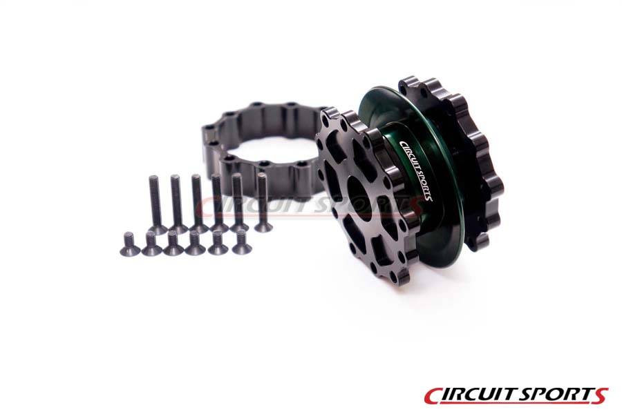 Circuit Sports Steering Wheel Quick Release Kit Ver. 3 - 47mm - Green/Black