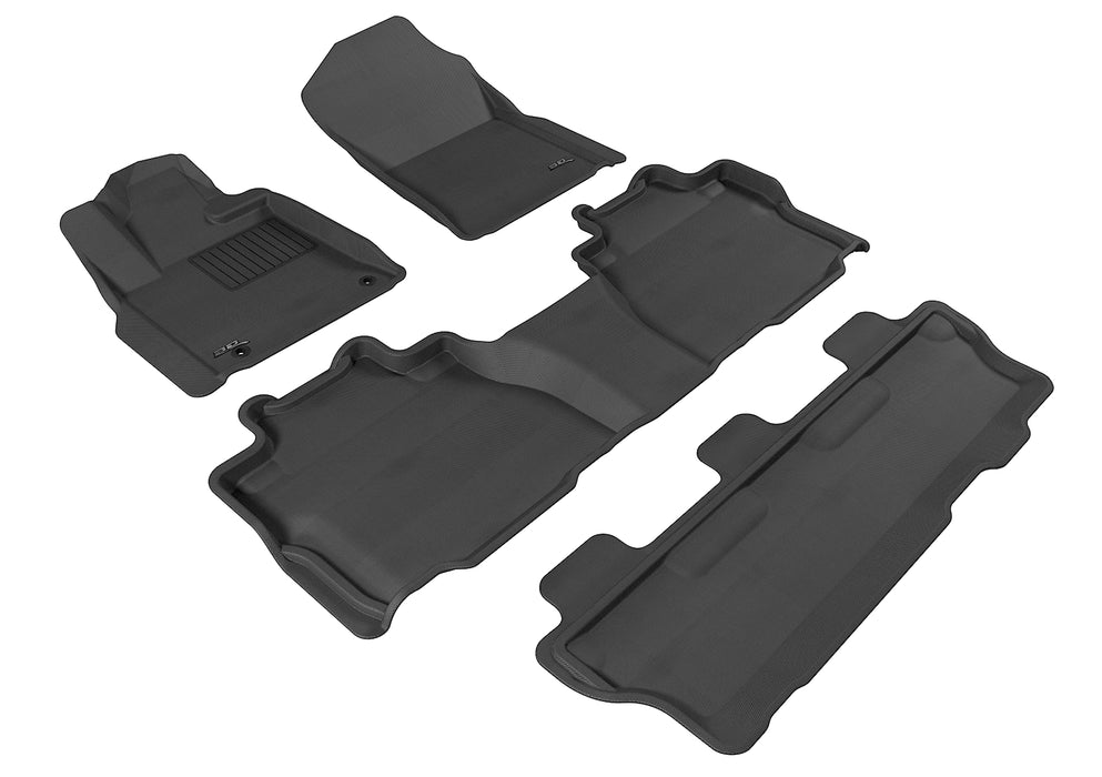 3D MAXpider Floor Mat For TOYOTA SEQUOIA W/ BENCH 2ND ROW 2012-2021 KAGU BLACK R1 R2 R33D MAXpider