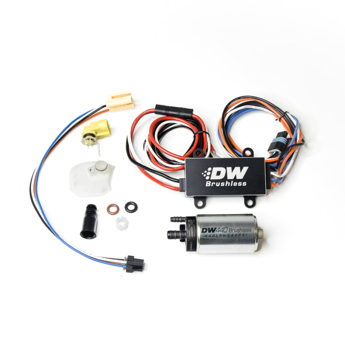 DeatschWerks DW440 440Lph Brushless Fuel Pump Single/Dual Controller w/Install Kit for 08-14 Subaru WRX / 08-21 Subaru STI