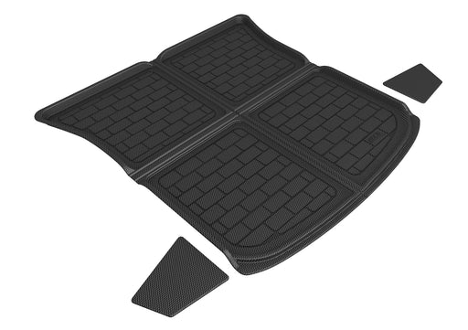 3D MAXpider Cargo Mat For TESLA MODEL Y 5-SEAT 2020-2024 REAR UPPER CROSS FOLD KAGU BLACK CARGO LINER (3PCS)3D MAXpider