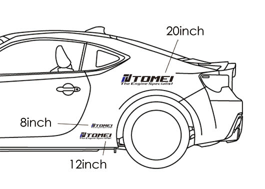 Tomei USA Die cut Sticker 2016 Ver. The Engine Specialist White - 12 InchTomei USA