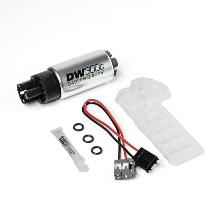 DeatschWerks DW300C 340Lph Compact Fuel Pump w/o clips w/9-1061 install kit for 2016+ Infinity Q50