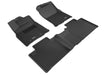 3D MAXpider Floor Mat For TOYOTA TACOMA ACCESS CAB 2016-2017 KAGU BLACK R1 R2 (R1 PASSENGER'S SIDE NO EYELET, R2 W/O SEAT)3D MAXpider