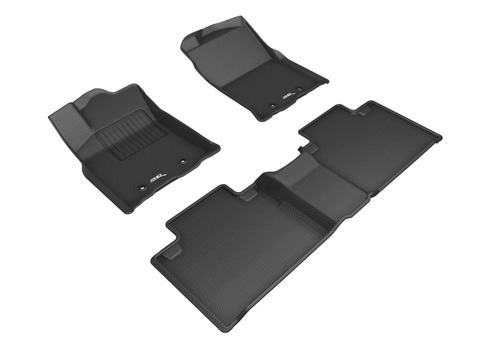 3D MAXpider Floor Mat For TOYOTA TACOMA ACCESS CAB 2018-2023 KAGU BLACK R1 R2 (R2 W/O SEAT)3D MAXpider