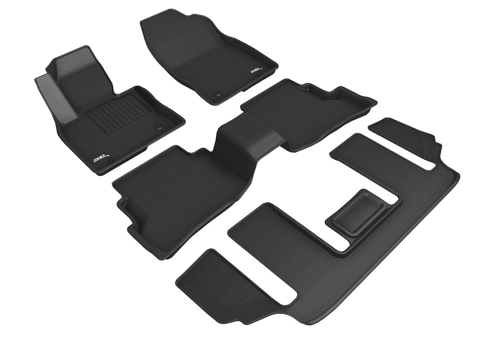 3D MAXpider Floor Mat For MAZDA CX-9 6-SEAT WITH R2 CONSOLE 2020-2023 KAGU BLACK R1 R2 R33D MAXpider