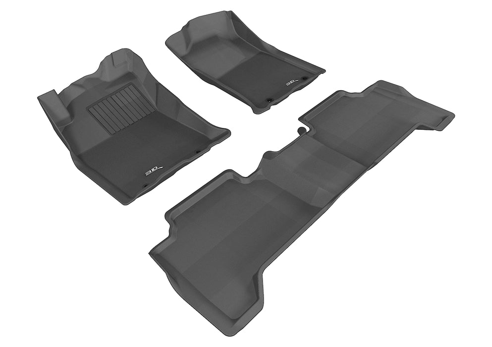 3D MAXpider Floor Mat For TOYOTA TACOMA DOUBLE CAB 2012-2015 KAGU BLACK R1 R23D MAXpider