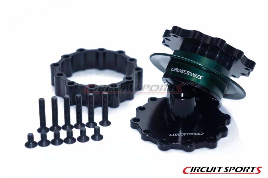 Circuit Sports Steering Wheel Quick Release Kit Ver. 3 - 47mm - Green/Black