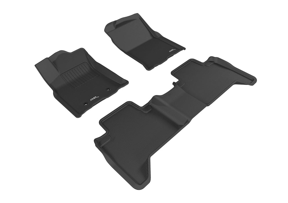 3D MAXpider Floor Mat For TOYOTA TACOMA DOUBLE CAB 2016-2017 KAGU BLACK R1 R2 (PASSENGER'S SIDE NO RETENTION)3D MAXpider