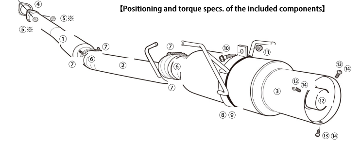 Tomei Ti Exhaust Replacement Part for GTR R33 TB6090-NS05B - Main Pipe B #2