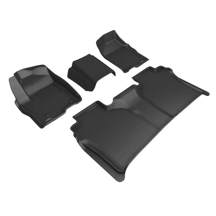 3D MAXpider Floor Mat For GMC SIERRA CREW CAB 2019-2024 KAGU BLACK R1 R23D MAXpider