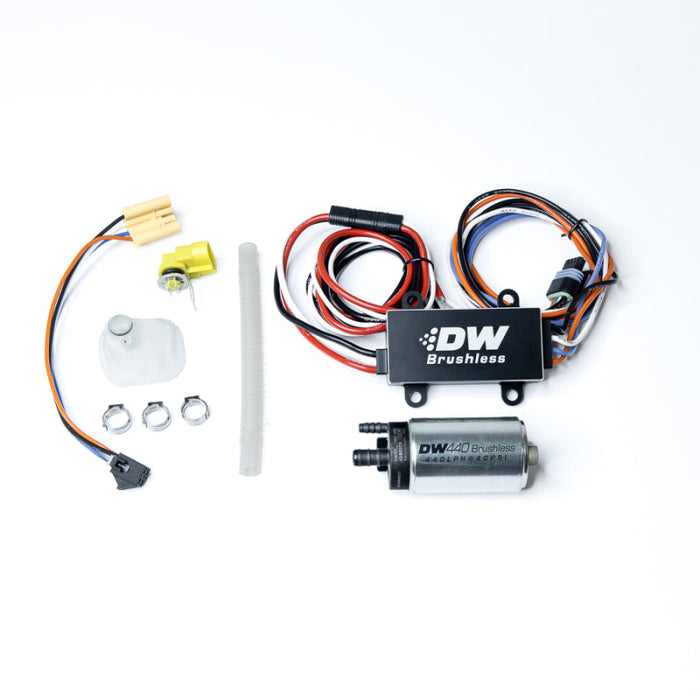 DeatschWerks DW440 440Lph In-Tank Brushless Fuel Pump w/9-0904 Instl Kit/C102 Controller for 2009+ Nissan 370Z