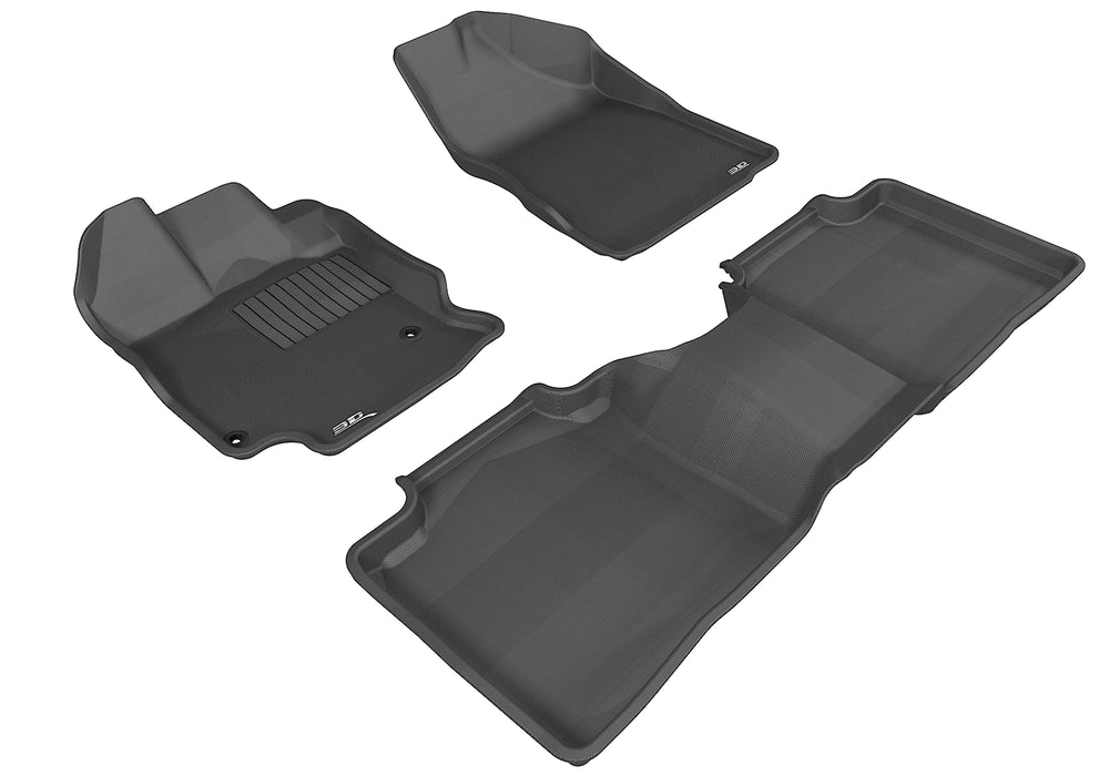 3D MAXpider Floor Mat For TOYOTA VENZA 2012 KAGU BLACK R1 R2 (HOOK)3D MAXpider