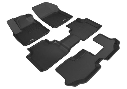 3D MAXpider Floor Mat For VOLKSWAGEN ATLAS 7-SEAT 2018-2024 KAGU BLACK R1 R2 R33D MAXpider