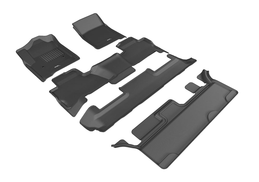 3D MAXpider Floor Mat For CHEVROLET TAHOE WITH BENCH 2ND ROW 2015-2020 KAGU BLACK R1 R2 R33D MAXpider