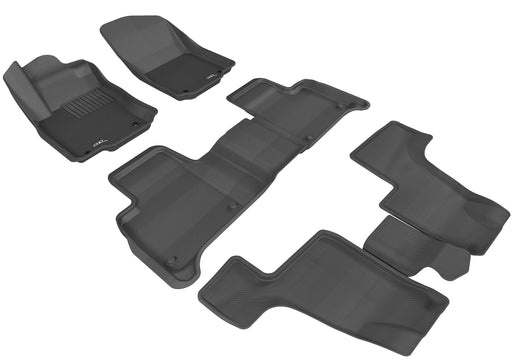 3D MAXpider Floor Mat For MERCEDES-BENZ GLS/AMG GLS63 SUV (X166) 2017-2019 / GL-CLASS/GL 63 AMG (X166) 2013-2016 KAGU BLACK R1 R2 R33D MAXpider