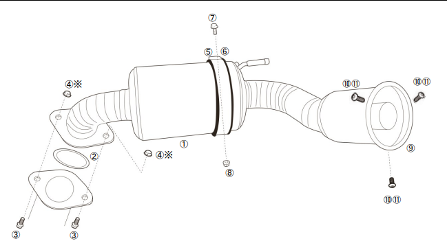 Tomei Ti Exhaust Replacement Part for Miata NC TB6090-MZ03A - Muffler Band Bolt/Nut #7/#8