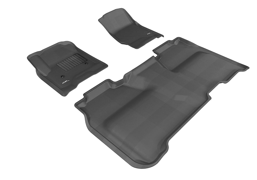 3D MAXpider Floor Mat For GMC SIERRA 1500 CREW CAB 2014-2018 / 2500HD / 3500HD CREW CAB 2015-2019 KAGU BLACK R1 R23D MAXpider