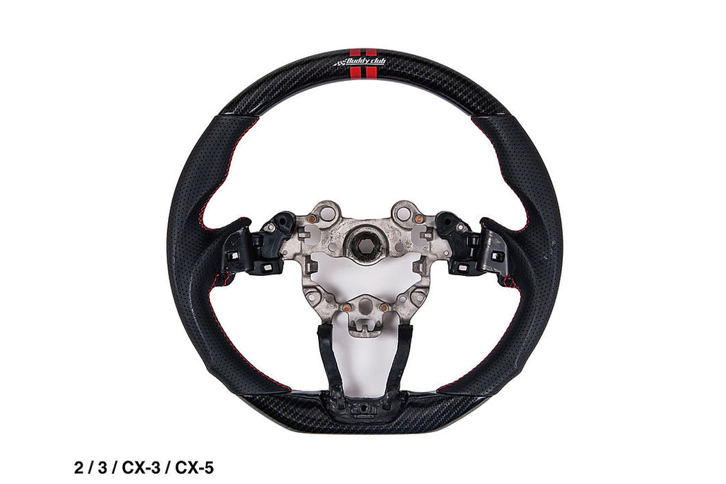 Buddy Club Sport Steering Wheel Carbon for 2016+ Mazda CX3/5/8