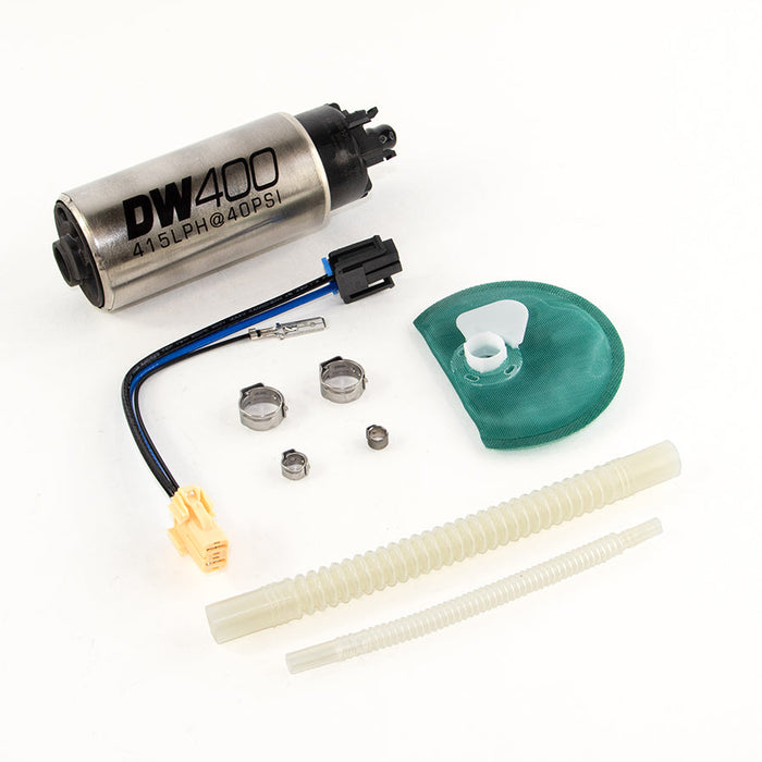 DeatschWerks DW400 415Lph Fuel Pump w/Install Kit and 1/8in Venturi for 15-21 Ford Mustang V6/GT