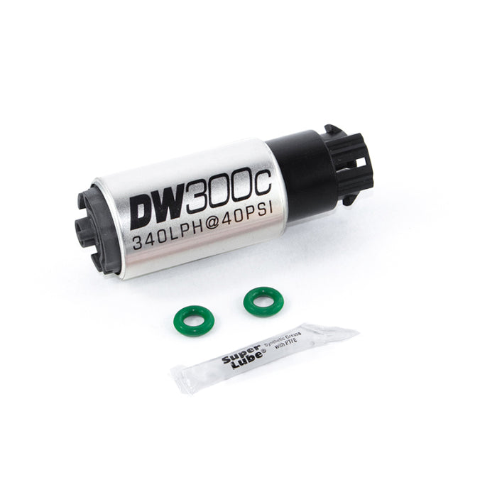 DeatschWerks DW300C 340Lph Compact Fuel Pump w/Install Kit for 09-21 Nissan GTR R35 (2 Required)