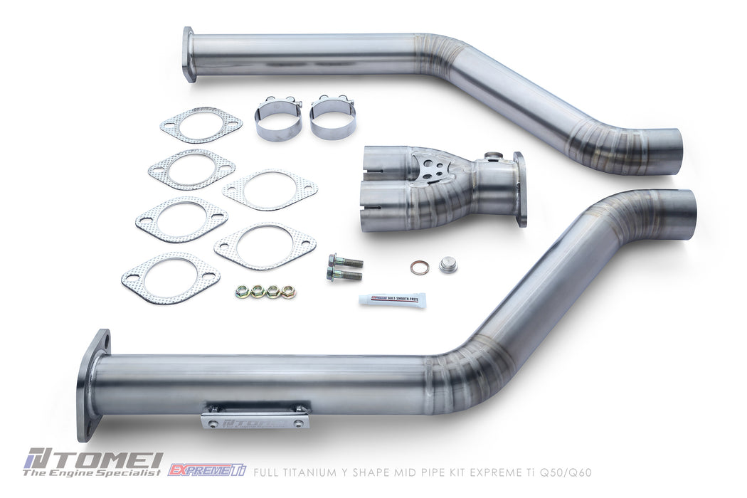 Tomei Expreme Titanium Mid Y Pipe For Infiniti Q50 / Skyline 400R