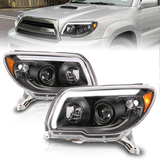 ANZO 06-09 Toyota 4 Runner Projector Headlights Plank Style - BlackANZO