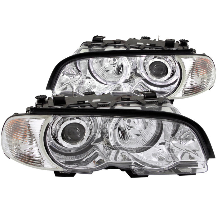 ANZO 2000-2003 BMW 3 Series E46 Projector Headlights w/ Halo ChromeANZO