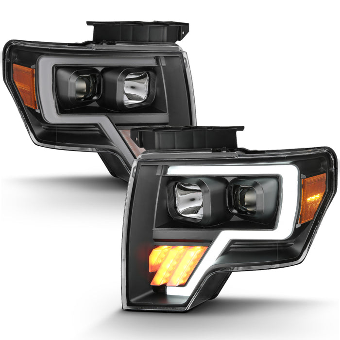 ANZO 2009-2014 Ford F-150 Projector Light Bar G4 H.L. Black AmberANZO