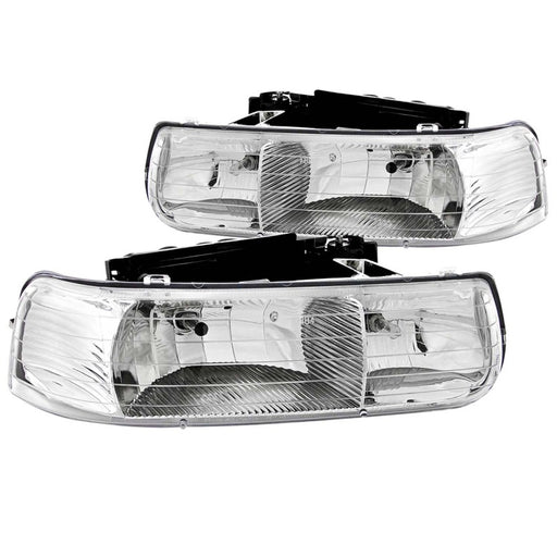 ANZO 1999-2002 Chevrolet Silverado 1500 Crystal Headlights ChromeANZO