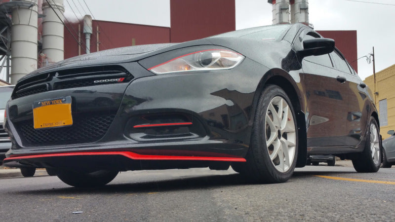 Rally Armor 13-16 Dodge Dart Black UR Mud Flap w/ Red LogoRally Armor