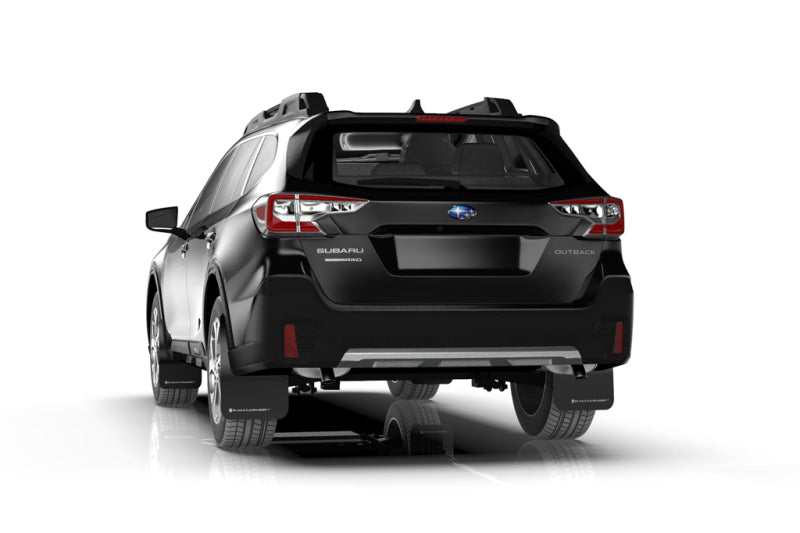 Rally Armor 20-22 Subaru Outback Black UR Mud Flap w/ White LogoRally Armor