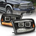 ANZO 2009-2018 Dodge Ram 1500 Projector H.L. Switchback Black AmberANZO