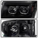 Xtune Ford F150 09-14 Projector Headlights Halogen Model Only LED Halo Black PRO-JH-FF15009-CFB-BKSPYDER