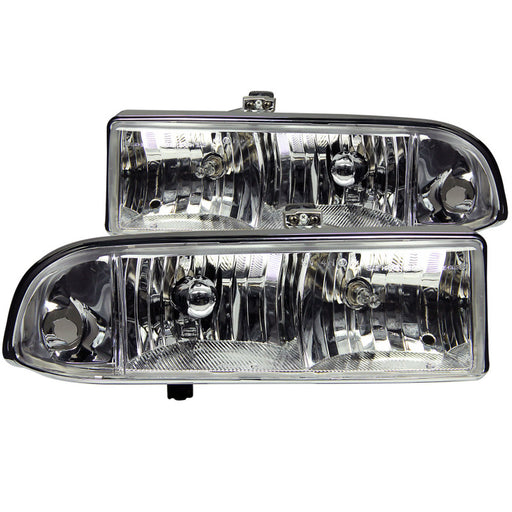 ANZO 1998-2005 Chevrolet S-10 Crystal Headlights ChromeANZO