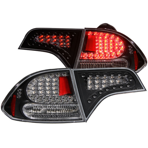 ANZO 2006-2011 Honda Civic LED Taillights BlackANZO