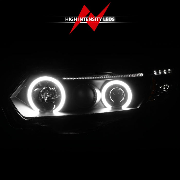 ANZO 2006-2011 Honda Civic Projector Headlights w/ Halo Black (CCFL)ANZO