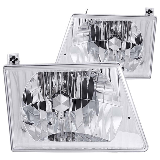 ANZO 1992-2006 Ford Econoline Crystal Headlights ChromeANZO