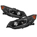 xTune 09-14 Acura TSX Projector Headlights - Light Bar DRL - Black (PRO-JH-ATSX09-LB-BK)SPYDER