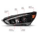 ANZO 15-18 Ford Focus Projector Headlights - w/ Light Bar Switchback Black HousingANZO