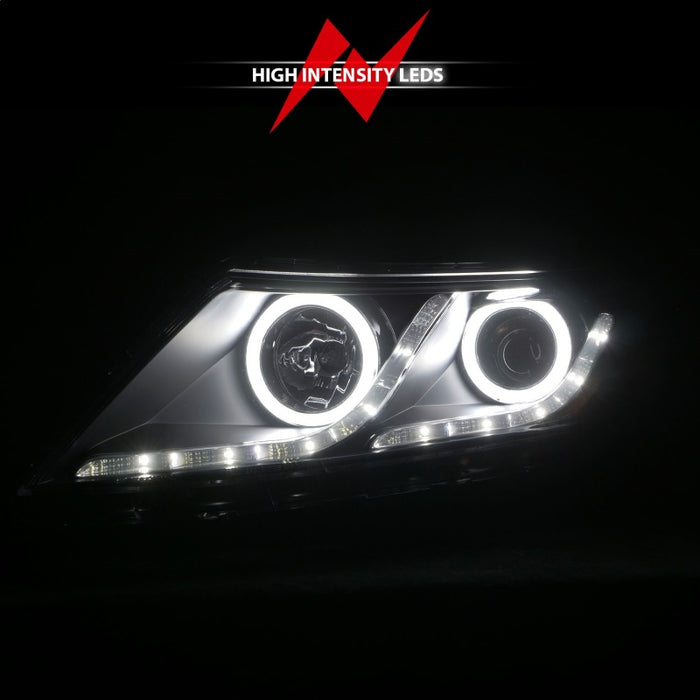 ANZO 2011-2013 Kia Optima Projector Headlights w/ Halo Black (CCFL)ANZO