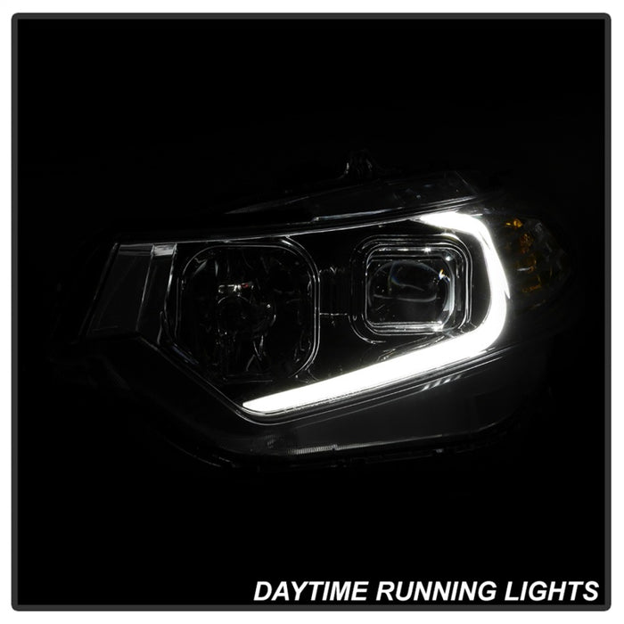 xTune 09-14 Acura TSX Projector Headlights - Light Bar DRL - Chrome (PRO-JH-ATSX09-LB-C)SPYDER