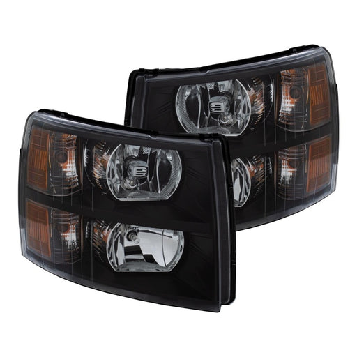 ANZO 2007-2013 Chevrolet Silverado Crystal Headlights BlackANZO