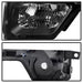 Xtune Ford F150 09-14 Projector Headlights Halogen Model Only LED Halo Black PRO-JH-FF15009-CFB-BKSPYDER