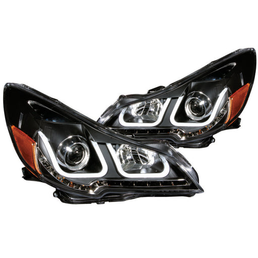 ANZO 2010-2014 Subaru Outback Projector Headlights w/ U-Bar BlackANZO