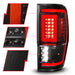 ANZO 19-22 Ford Ranger Full LED Taillights w/ Lightbar Sequential Signal Black Housing/Clear LensANZO