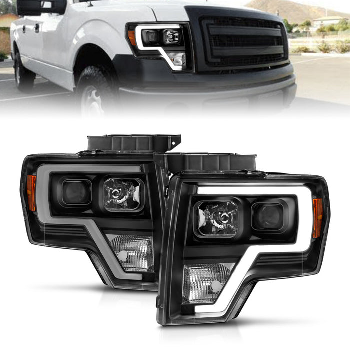 ANZO 2009-2014 Ford F-150 Projector Light Bar H.L Black AmberANZO