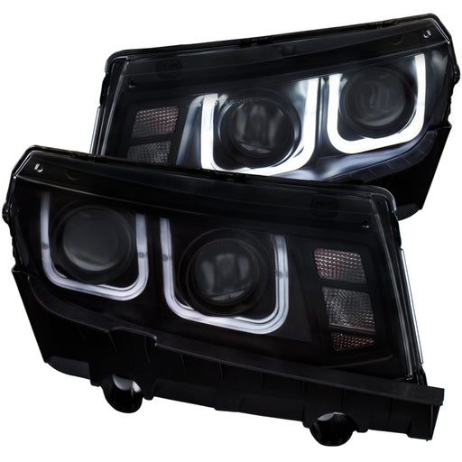 ANZO 2014-2015 Chevrolet Camaro Projector Headlights w/ U-Bar BlackANZO