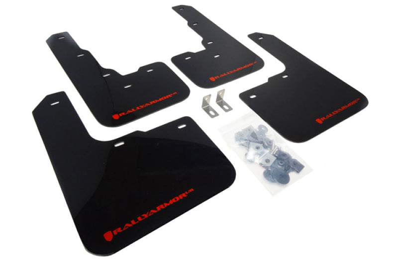 Rally Armor 13-16 Dodge Dart Black UR Mud Flap w/ Red LogoRally Armor